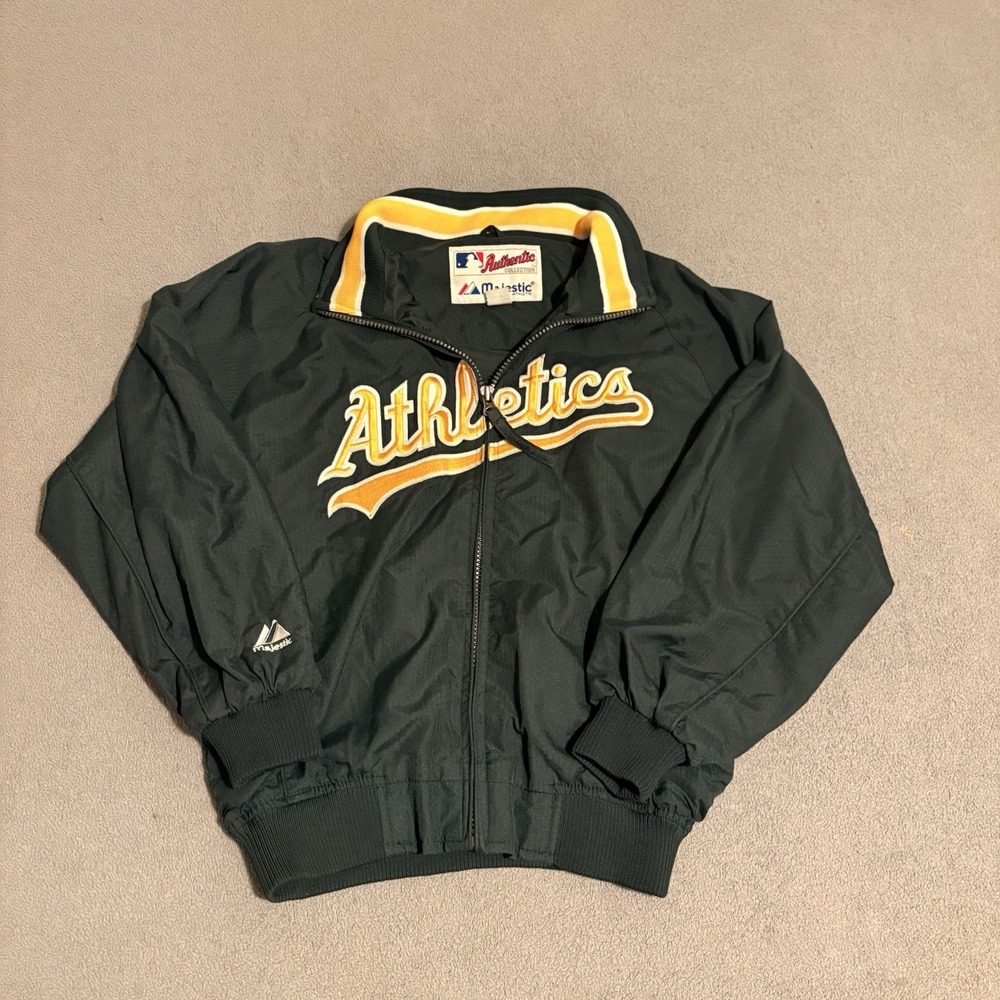 Vintage Oakland Athletics Majestic Authentic Collection Jacket Green Mens M